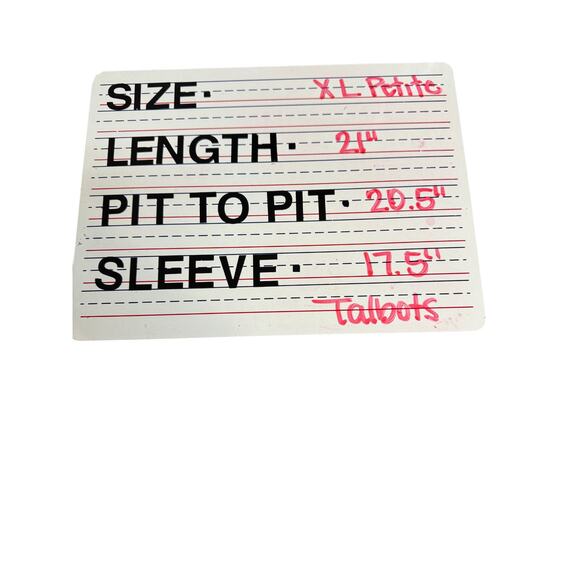 Talbots Jacket Women X Large Petite‎ Coral Pink 3/4 Sleeve Stretch Cotton Office - Picture 7 of 7